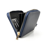 Kedzie Navy Eclipse Zip-Around Clutch