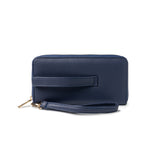Kedzie Navy Eclipse Zip-Around Clutch
