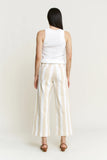 Stripe Cropped Wide Leg