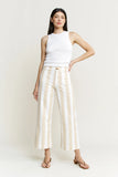 Stripe Cropped Wide Leg