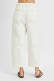 Cream HR Crop Barrel Risen Jeans