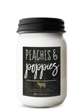 Farmhouse Mason Jar 13 Oz: Peaches & Poppies