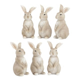 Set Of 6 Neutral Bunnies