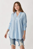 Blue Oversized Linen