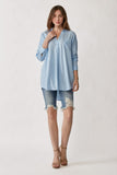 Blue Oversized Linen