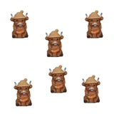 Set Of 6 Chilly Highlander Cows (805)