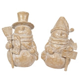 2 Assorted Joy And Broom Snowmen