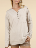 CURVY MINERAL WASHED TOP