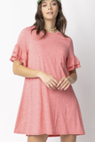 Coral Short Sleeve Dress