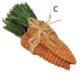 ORANGE VELVET CARROT - set of 3
