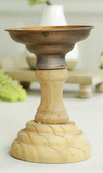 Wood Candle Holder - 6 inch