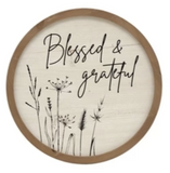 Wood Sign "Blessed" 16in