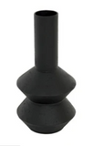 Metal Geometric Vase Black
