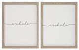 Mdf Inhale/exhale Wall Decor Set of 2
