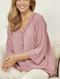 Curvy Berry Waffle Knit