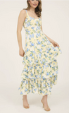 Floral Yellow/blue Dress