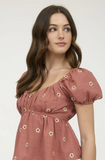 Daisy Puff Sleeve - Sienna Color