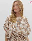 Brown Floral Top