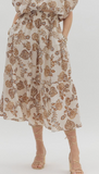 Skirt - Brown Floral