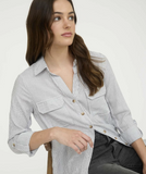 Stripped Button Down With Pockets