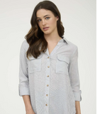 Stripped Button Down With Pockets
