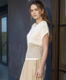 Colorblock Short Sleeve Sweater