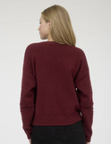 Cable Knit Burgundy Sweater