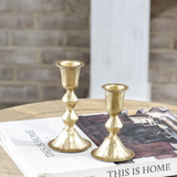 Pdes016  *inner* S/2 Gold Diamond Candle Holders