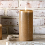 8 H. Wide Caramel Led Pillar Candle