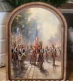 Arch Top Patriotic Band Framed Art | 6x8"