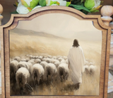 Provincial Jesus Sheep Framed Art