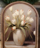 Arch Top Tulips Framed Art | 6x8"
