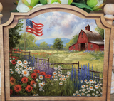 Provincial Patriotic Farm Framed Art