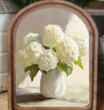 Lrg Arch Top Hydrangeas Framed Art