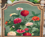 Provincial Vintage Zinnias Framed Art