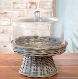 10.6 Glass Cake Dome Willow Base