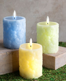 *inner* 4 3 Asst. Pastel Led Pillar Candles