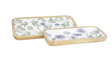 Violet Meadow Enamel Oval Trays