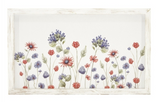 Red, White And Blue Flower Sign
