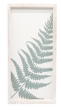 Rectangular White And Green Fern Sign