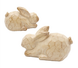 Carved Resin Pouncing Bunnies