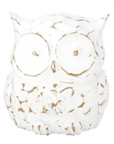 Whitewashed Resin Owl