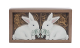 Mdf/epoxy Shaped Sitting Bunny In Box S/