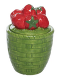 Dol Strawberries In Basket Jar With Lid