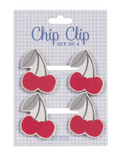 Wood Cherry Bag Clips S/4