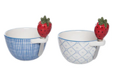 Dol Bowl W/strawberry Spreader 2 Asst