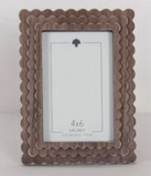 4x6 Wood Scallop Photo Frame - Espresso