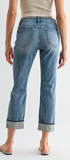 Mid-rise Straight Crop Cuffed Hem