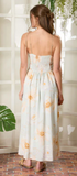 Floral Spaghetti Tie Strap Midi Dress