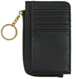Black Multi Zipper O Ring Wallet